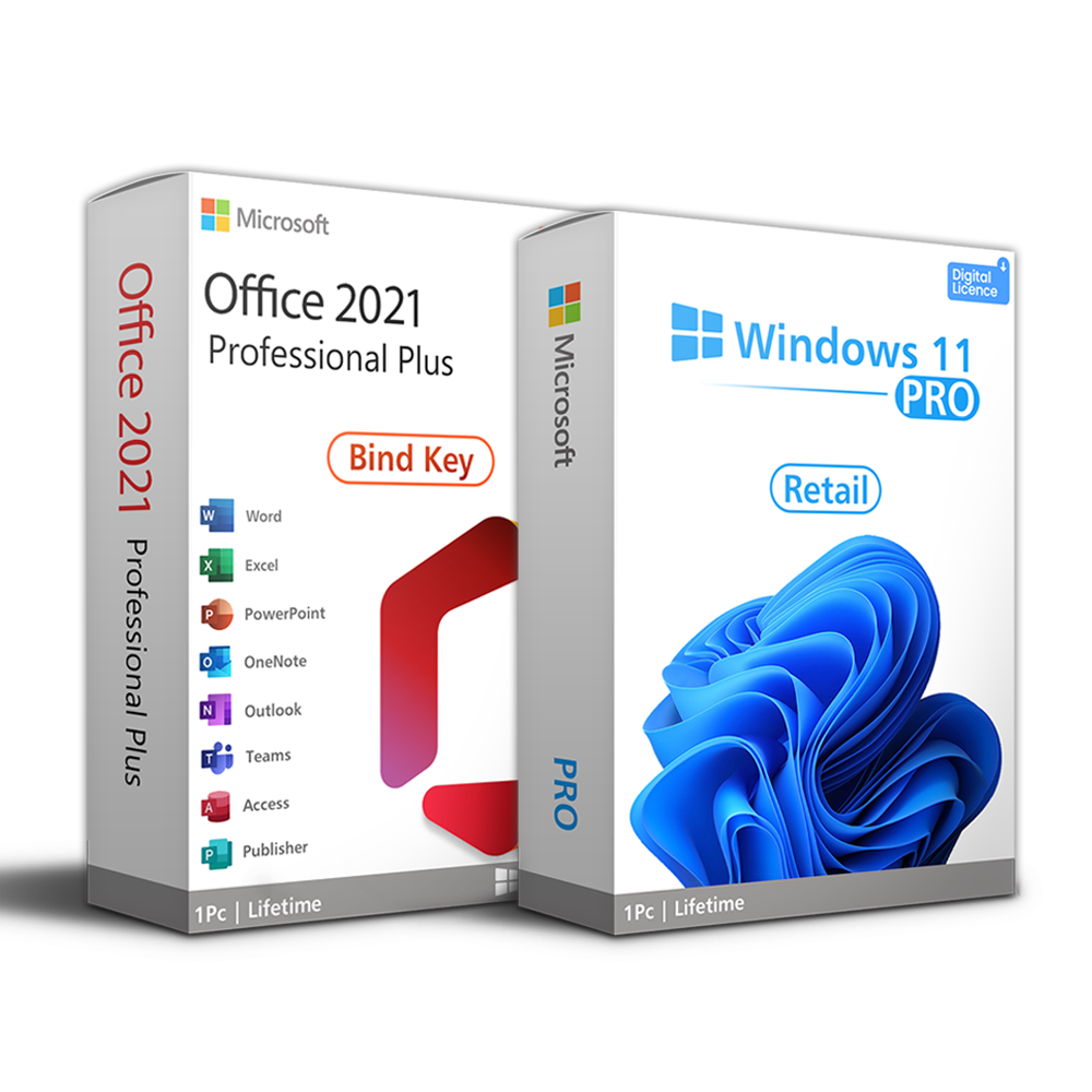 Windows 11 Pro Retail + Office 2021 Pro Plus Bind Key Combo
